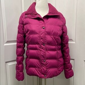 Lands’ End Women’s Lined Down Puffer Coat Large